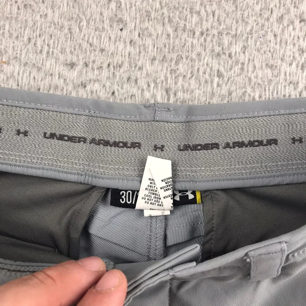 Under Armour Match Play Golf Pants Mens 30 (30x35) Gray Performance Stretch